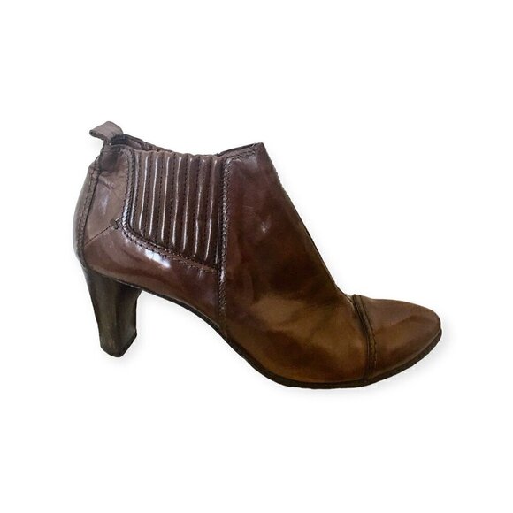 Vintage‎ Y2K Costume National side gore brown booties 38.5 EU - Picture 9 of 14